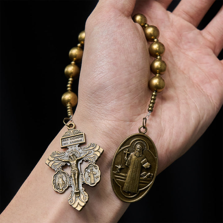 Christianartworkshop The Four Protect Battle Beads Pocket Rosary Series in 4 Warrior Finishes - image 11