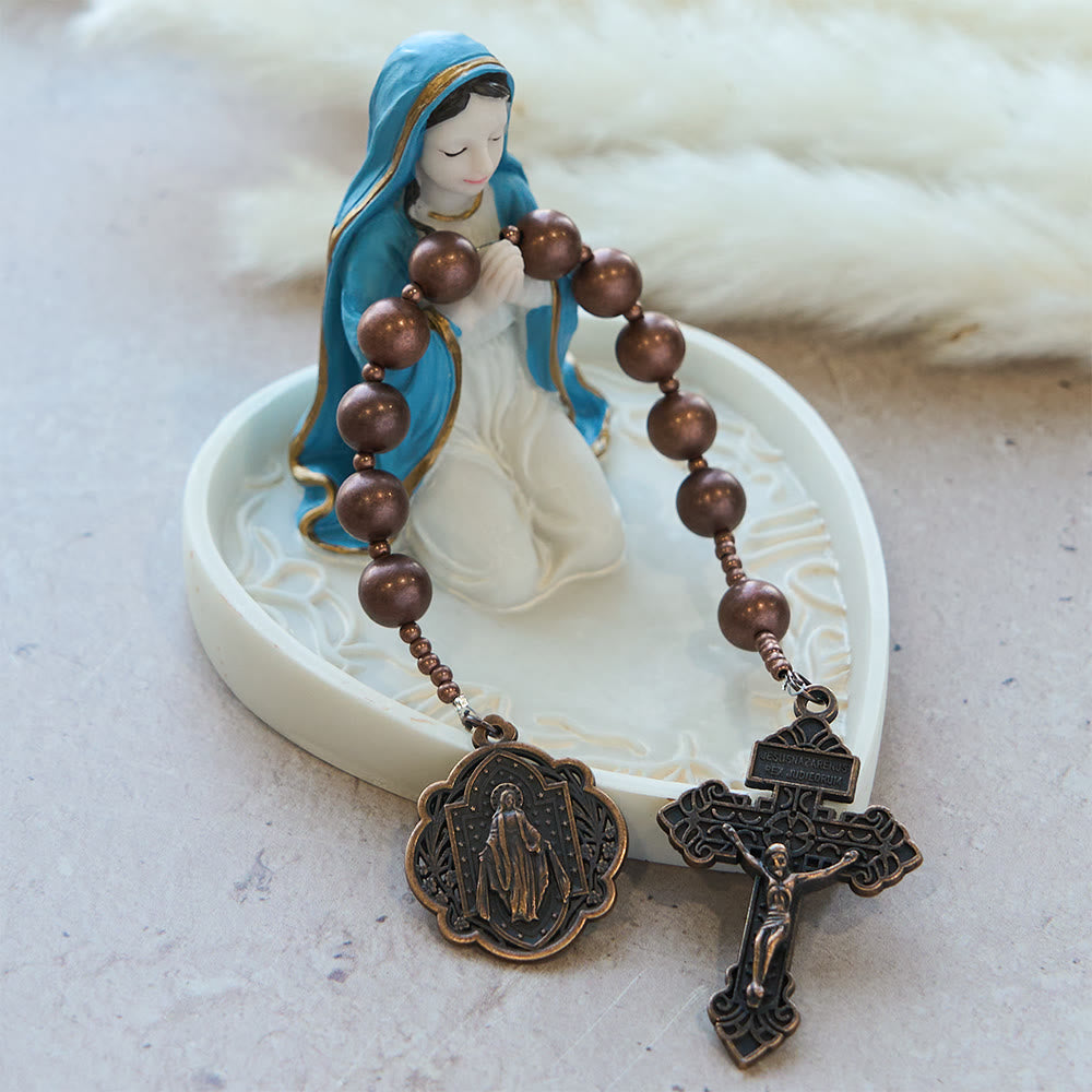 Christianartworkshop The Four Protect Battle Beads Pocket Rosary Series in 4 Warrior Finishes - image 20