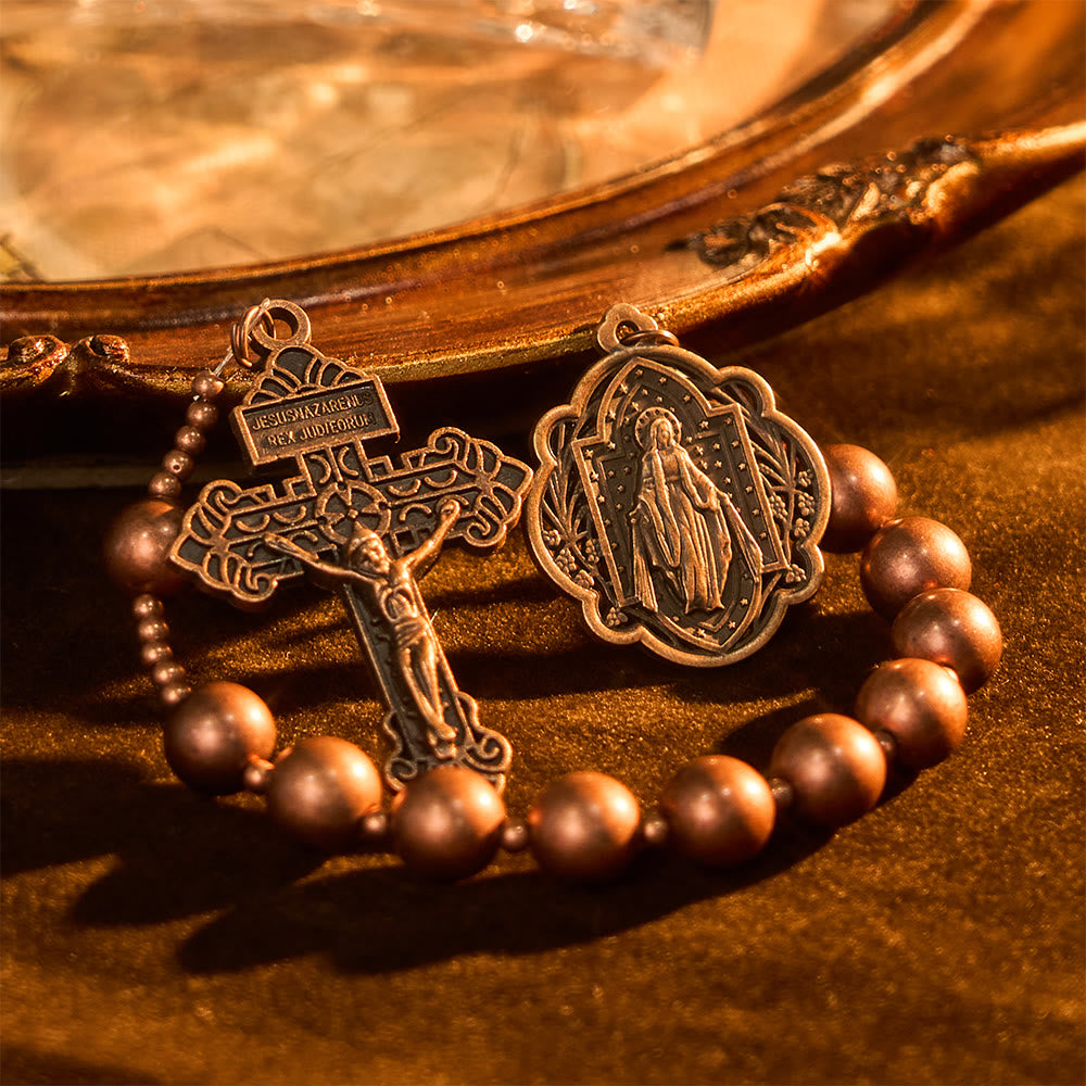 Christianartworkshop The Four Protect Battle Beads Pocket Rosary Series in 4 Warrior Finishes - image 21