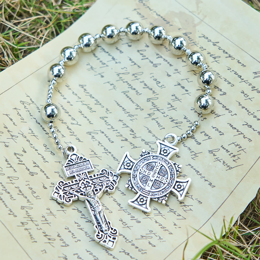 Christianartworkshop The Four Protect Battle Beads Pocket Rosary Series in 4 Warrior Finishes - image 5