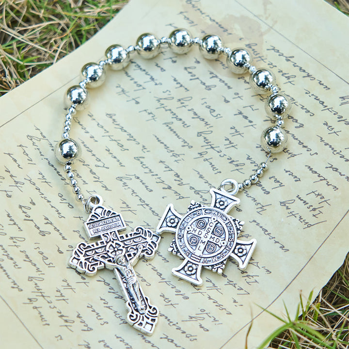 Christianartworkshop The Four Protect Battle Beads Pocket Rosary Series in 4 Warrior Finishes - image 5