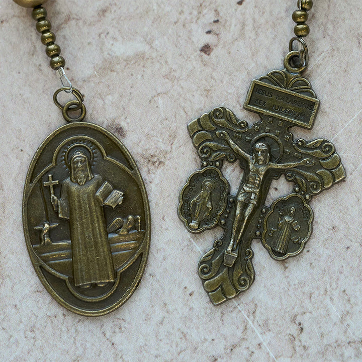 Christianartworkshop The Four Protect Battle Beads Pocket Rosary Series in 4 Warrior Finishes - image 15