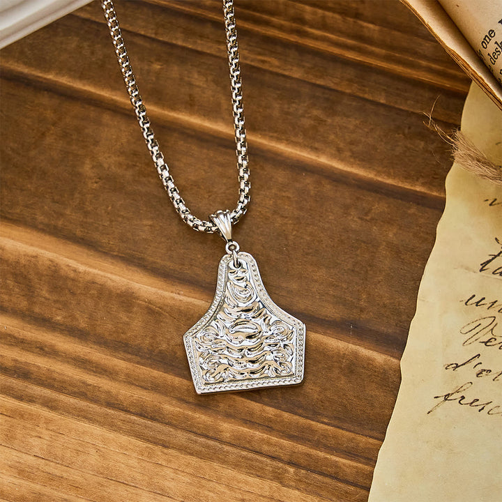 Christianartworkshop Ornate Cross Pendant Necklace: Steadfast Faith for Daily Wear - Silver - image 9