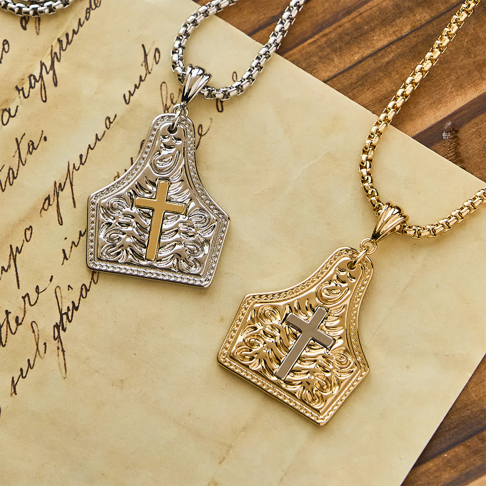 Christianartworkshop Ornate Cross Pendant Necklace: Steadfast Faith for Daily Wear - image 0