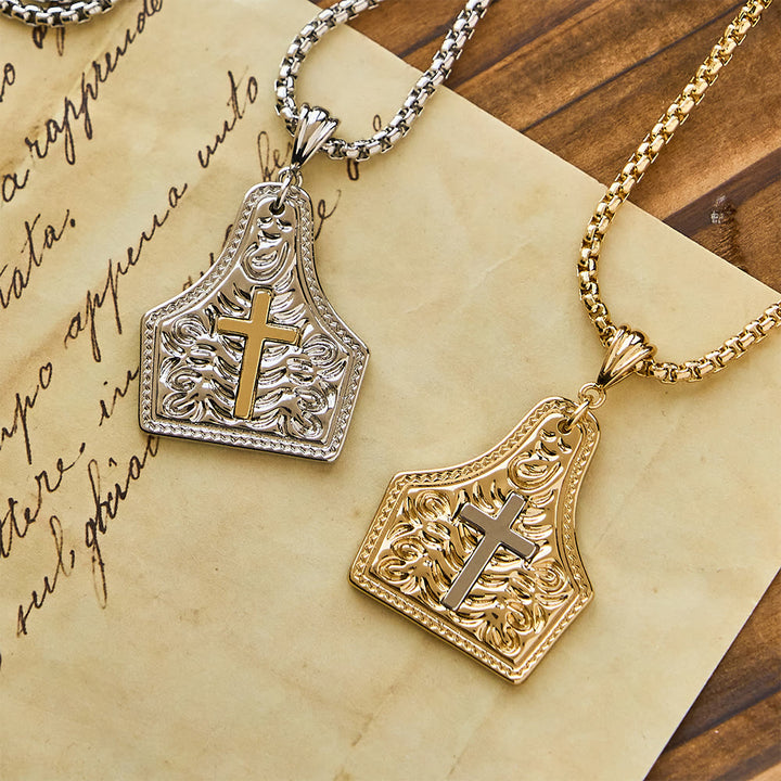 Christianartworkshop Ornate Cross Pendant Necklace: Steadfast Faith for Daily Wear - image 0