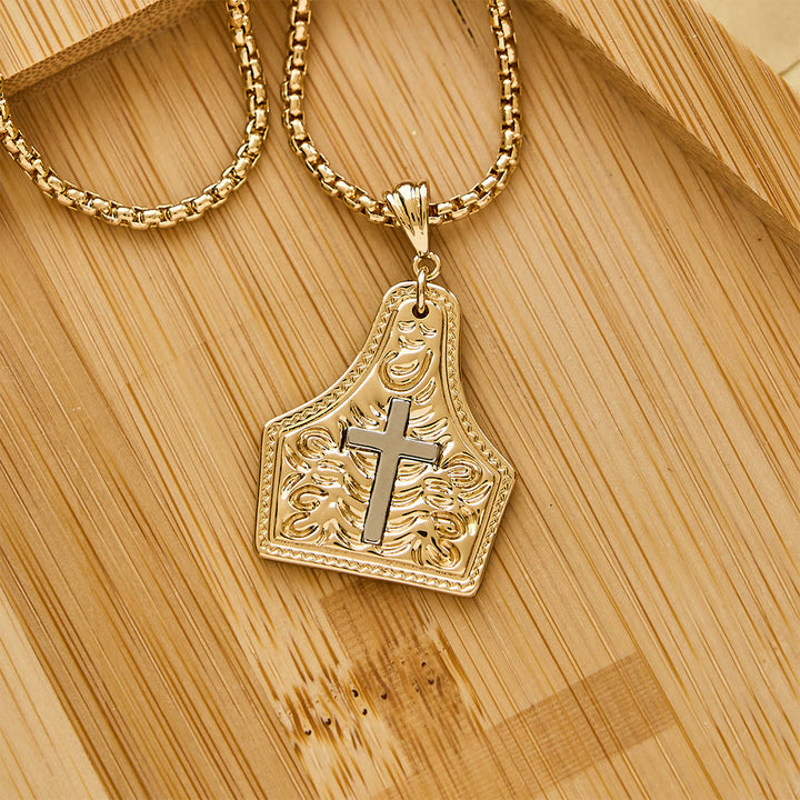 Christianartworkshop Ornate Cross Pendant Necklace: Steadfast Faith for Daily Wear - image 3