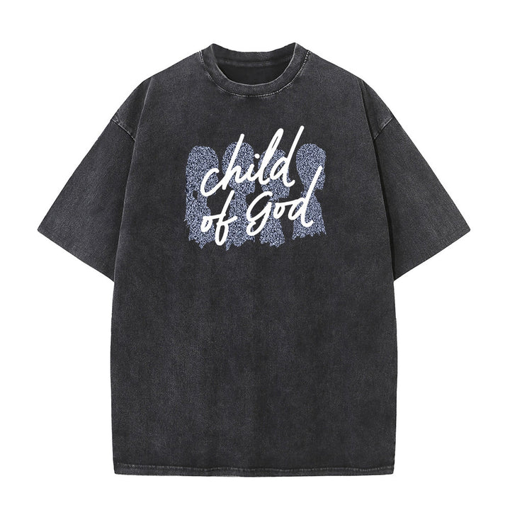 Christianartworkshop Child of God Unisex Washed T-Shirt - Black - 5XL - image 1