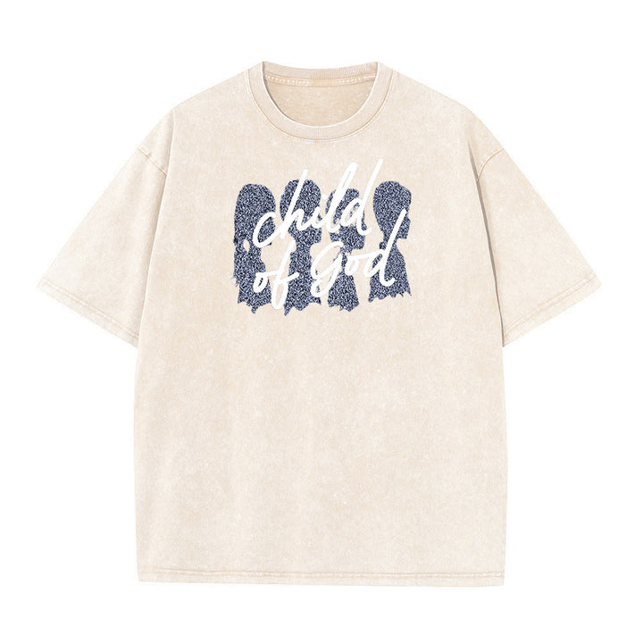 Christianartworkshop Child of God Unisex Washed T-Shirt - Apricot - 5XL - image 5