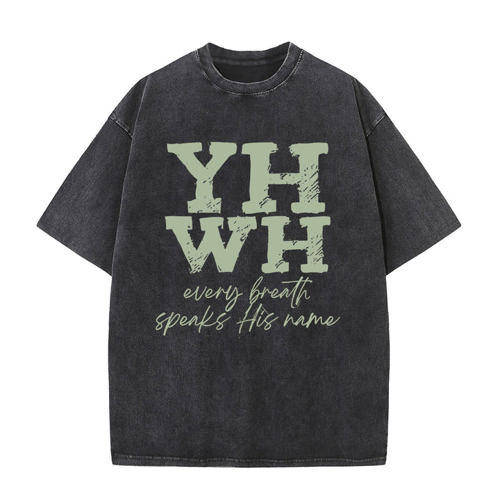 Christianartworkshop Every Breath Speaks His Name Unisex Washed T-shirt - image 13