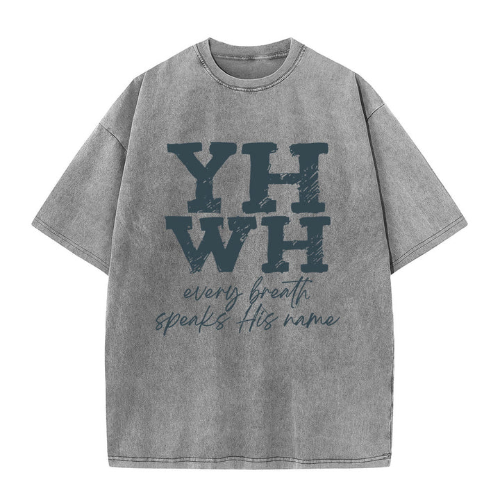 Christianartworkshop Every Breath Speaks His Name Unisex Washed T-shirt - image 11