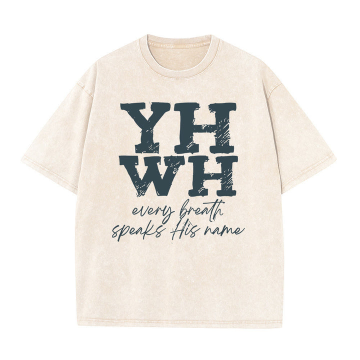 Christianartworkshop Every Breath Speaks His Name Unisex Washed T-shirt - image 9