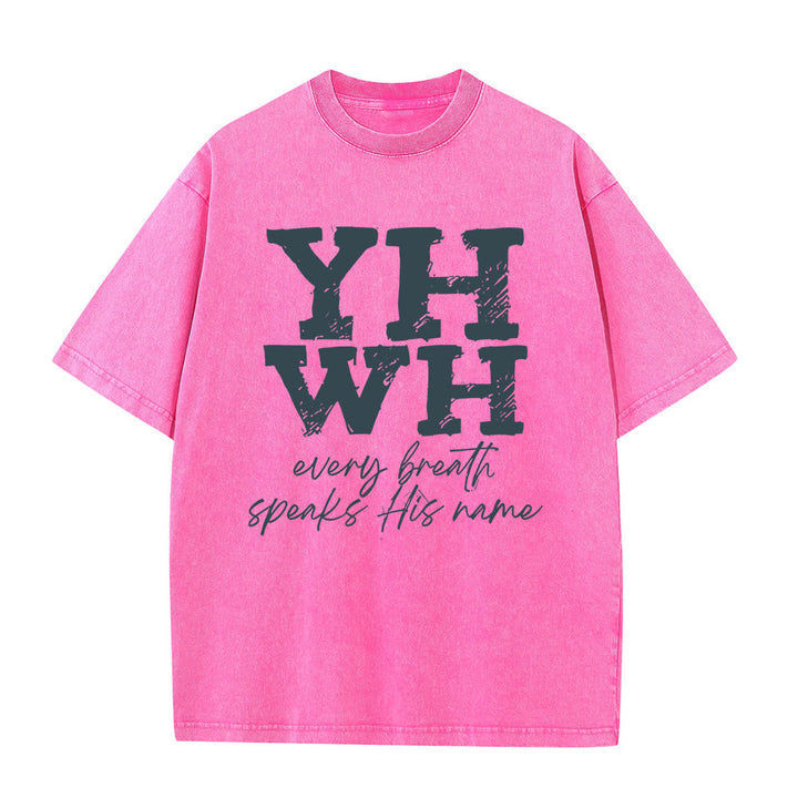 Christianartworkshop Every Breath Speaks His Name Unisex Washed T-shirt - image 17