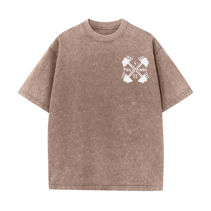 Christianartworkshop Not By My Strength, But His Unisex Washed T-Shirt - image 13