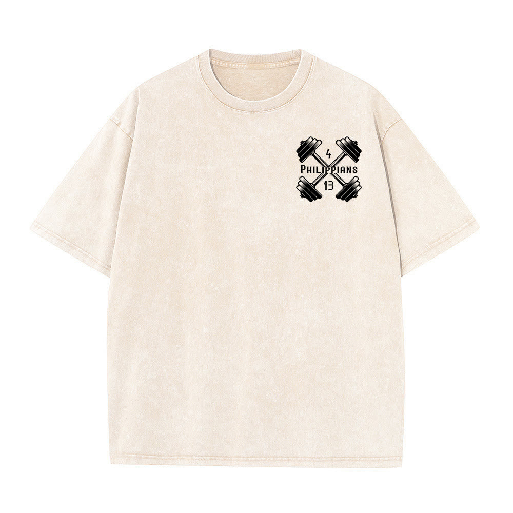Christianartworkshop Not By My Strength, But His Unisex Washed T-Shirt - image 7