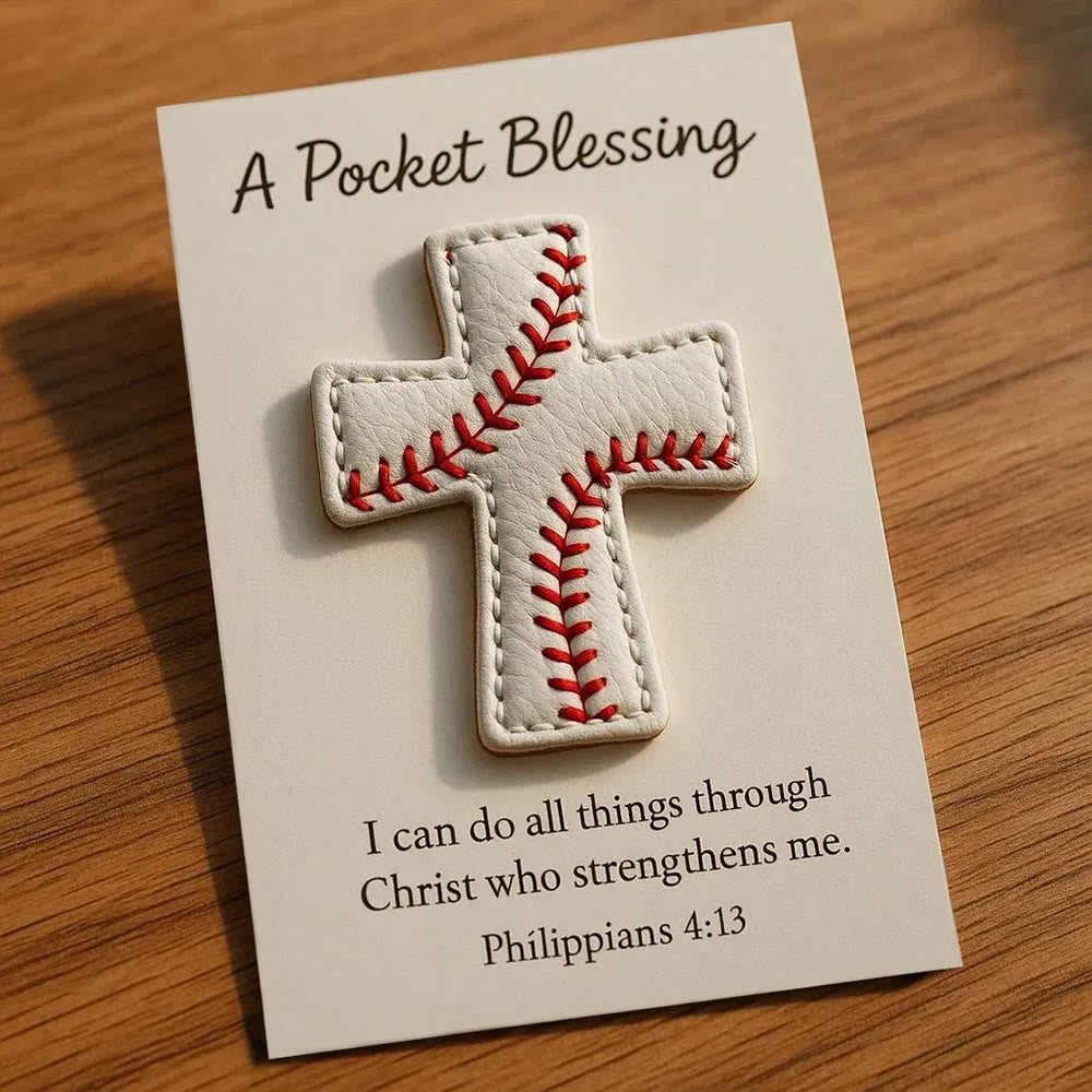 Christianartworkshop 3-Color Pocket Cross: Sport-Themed & Sacred Symbol for Daily Carry - White - image 0