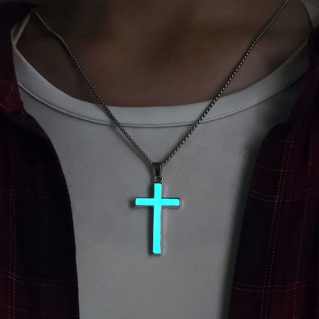 Christianartworkshop Luminous Cross Necklace & Beaded Bracelet Set: Remind of His Quiet Light - image 2