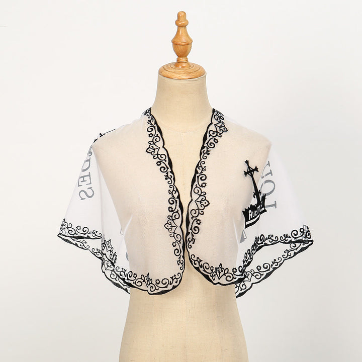 Christianartworkshop Lourdes Apparition Sheer Veil Scarf: Embody Her Tender Intercession - image 1