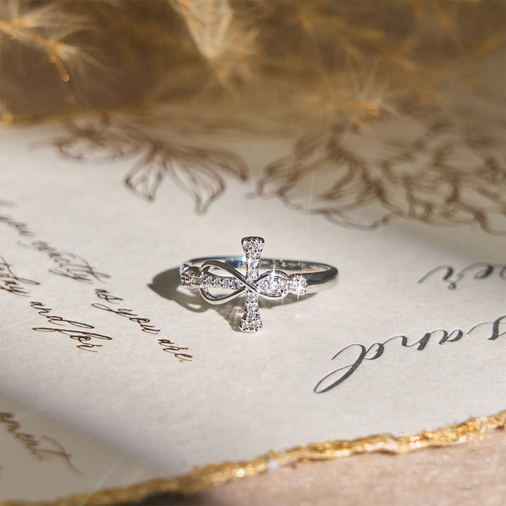 Christianartworkshop Golden/Silver Mobius Cross Ring: Carry His Grace in Daily Wear - image 4