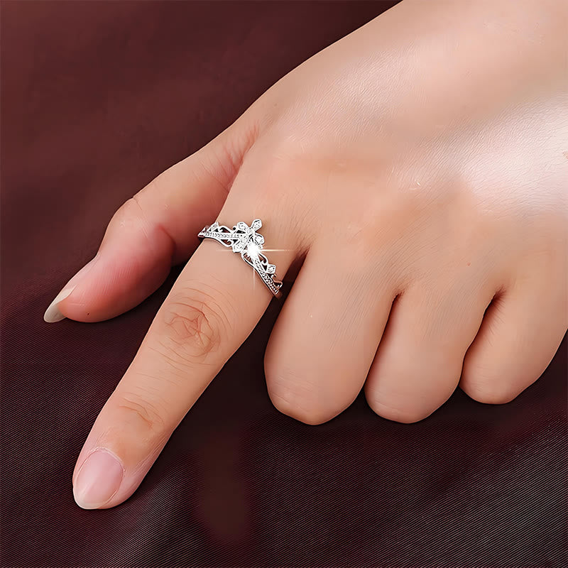 Christianartworkshop Dual Polished Style Cross-Crown Ring: Carry His Royal Care Close Daily - image 7