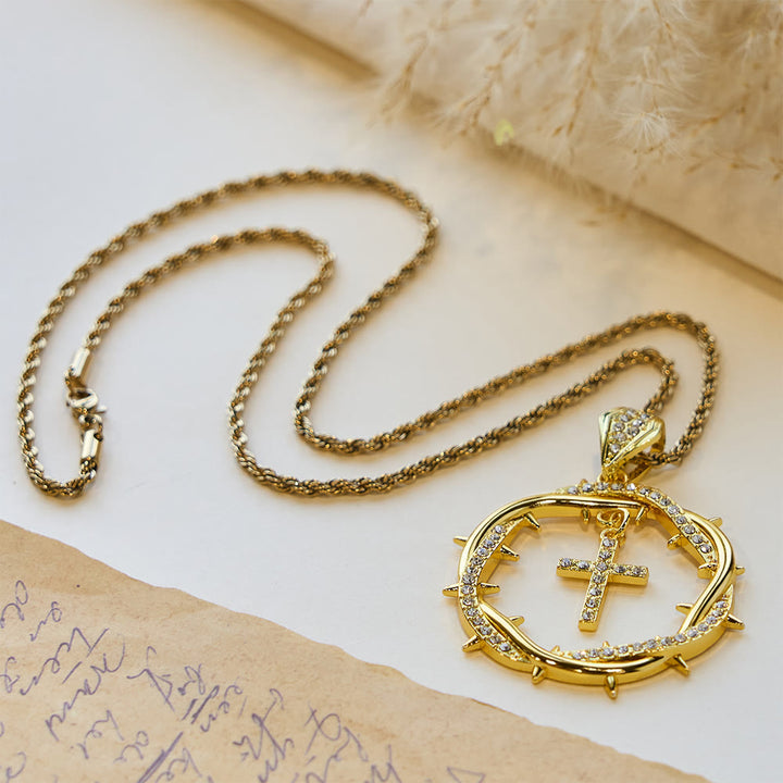 Christianartworkshop Thorn Crown & Cross Pendant: Faith & Grace Reminder for Daily Wear - image 3