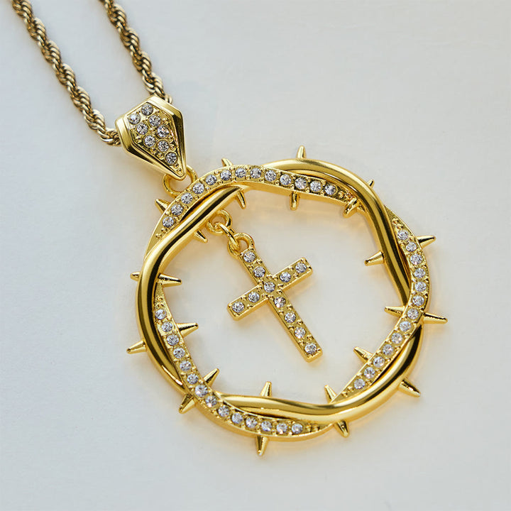 Christianartworkshop Thorn Crown & Cross Pendant: Faith & Grace Reminder for Daily Wear - image 4