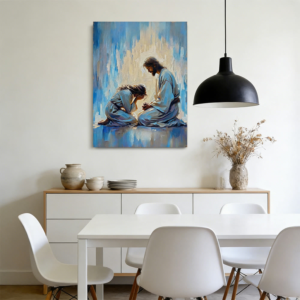 Christianartworkshop Shepherd’s Care Wall Art Print: Tender Companion for Home Spaces - image 3