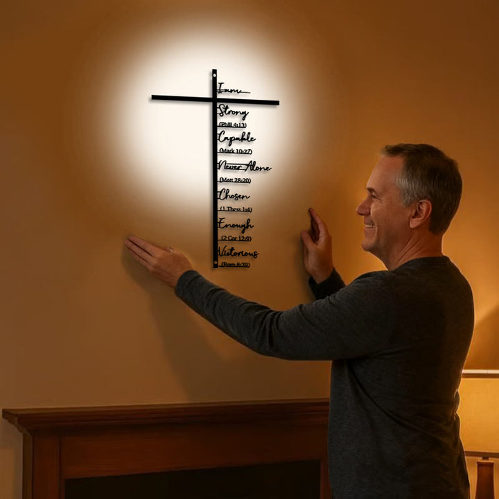 Christianartworkshop Biblical Verse Cross Metal Wall Decor: Daily Faith Reminder - image 1