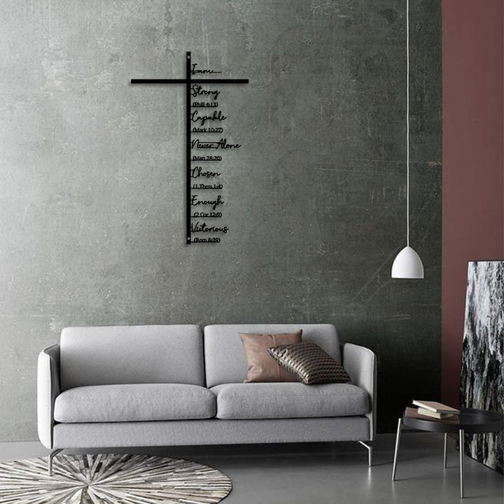 Christianartworkshop Biblical Verse Cross Metal Wall Decor: Daily Faith Reminder - image 7