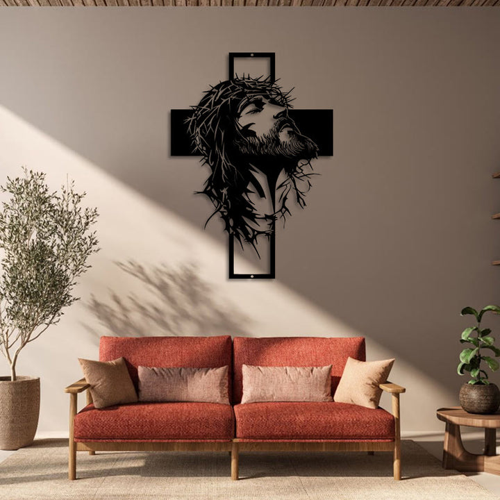 Christianartworkshop Crown of Thorns Jesus Cross Metal Wall Decor: Heartfelt Faith Statement  - image 6