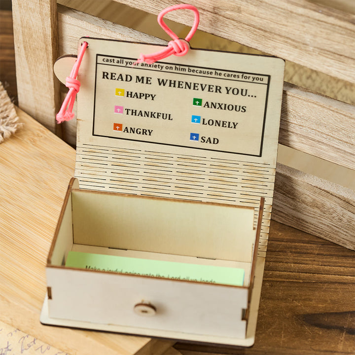 Christianartworkshop Handmade Wooden Verse Card Box: Quiet Reminder of Comfort & Grace - image 2