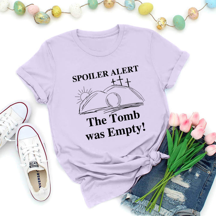 Christianartworkshop Empty Tomb Resurrection Graphic Premium T-Shirt - Purple - 2XL - image 3