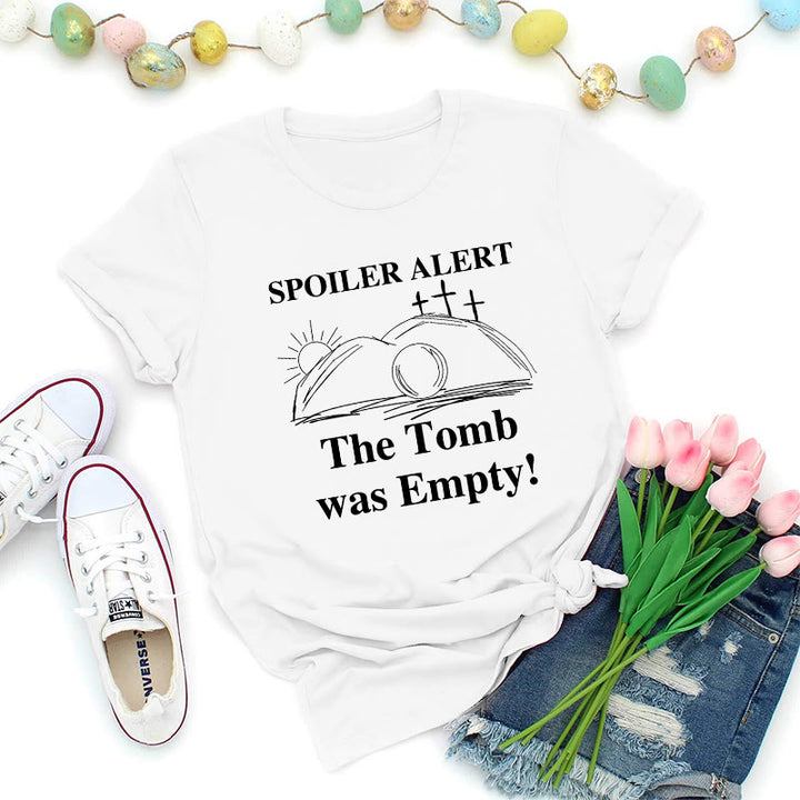 Christianartworkshop Empty Tomb Resurrection Graphic Premium T-Shirt - White - 2XL - image 0