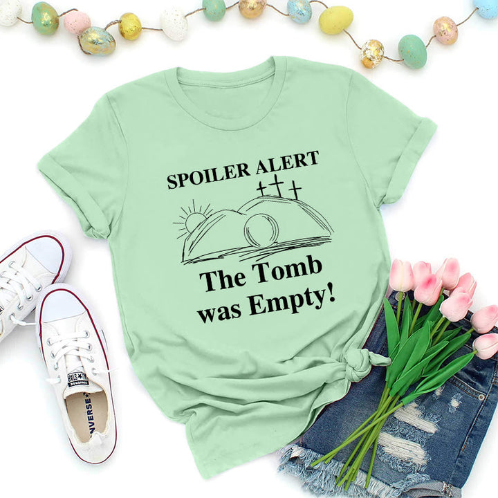 Christianartworkshop Empty Tomb Resurrection Graphic Premium T-Shirt - Light Green - 2XL - image 4