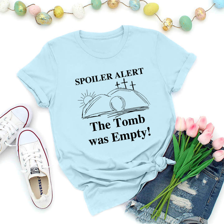 Christianartworkshop Empty Tomb Resurrection Graphic Premium T-Shirt - Blue - 2XL - image 5