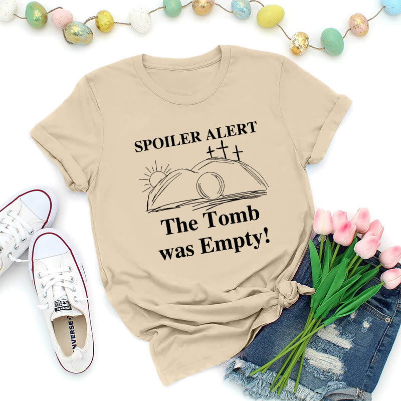 Christianartworkshop Empty Tomb Resurrection Graphic Premium T-Shirt - Beige - 2XL - image 6