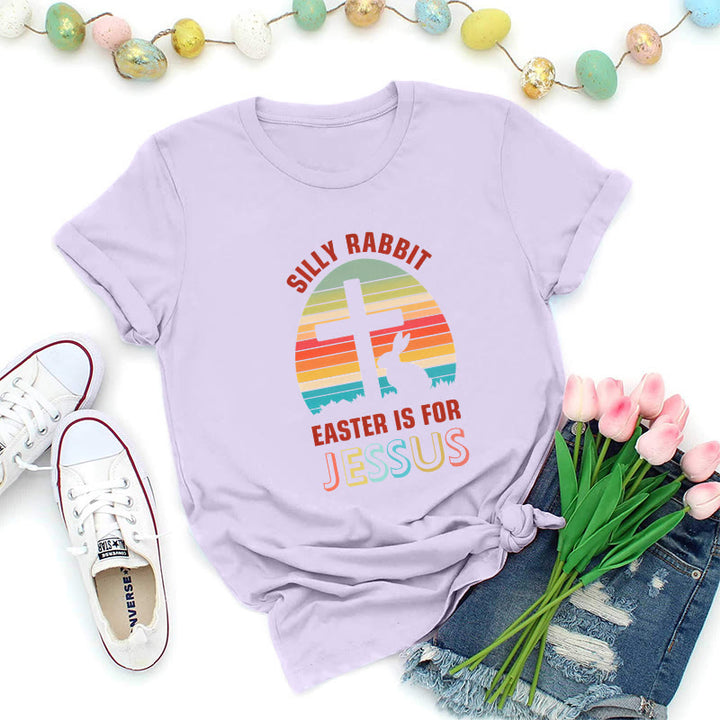 Christianartworkshop Easter Is For Jesus Retro Premium T-Shirt - Purple - 2XL - image 3