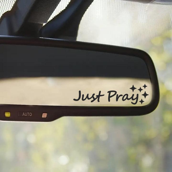 Christianartworkshop Just Pray Star Accent Car Sticker: A Daily Reminder of Prayerful Devotion for Vehicles - image 1