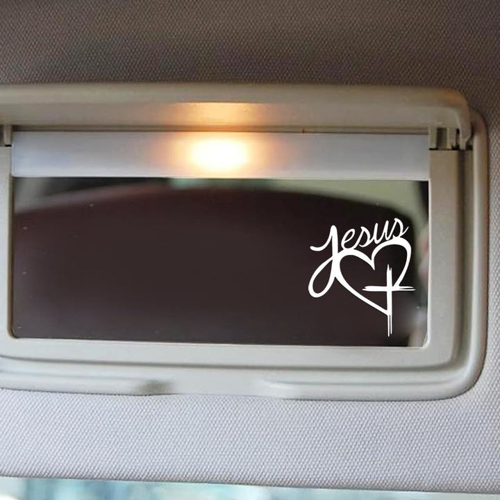 Christianartworkshop Jesus Heart & Cross Accent Car Sticker: A Gentle Nudge to Pause and Pray - image 2