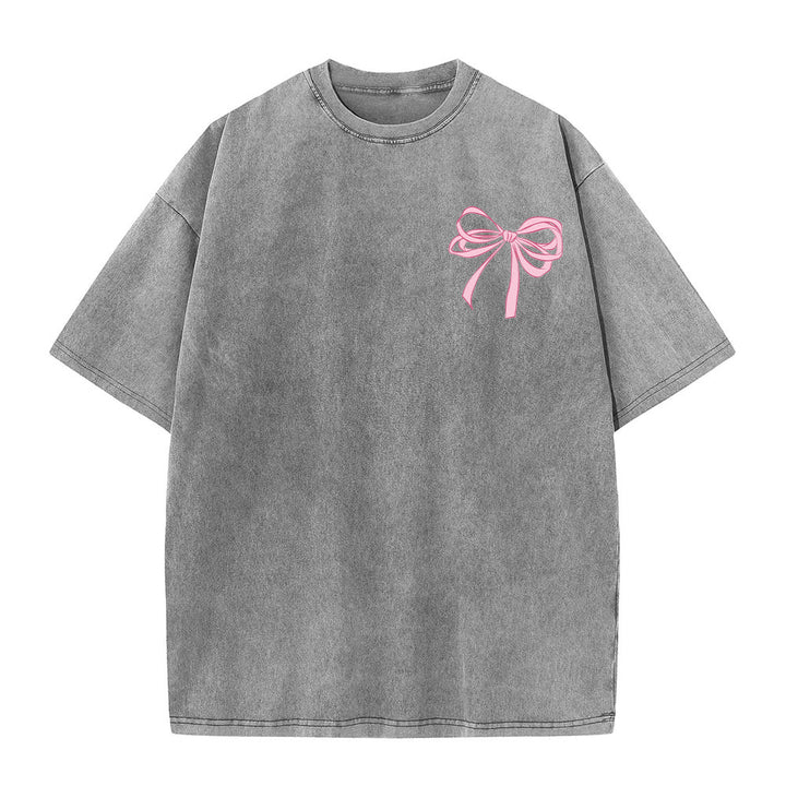 Christianartworkshop God Is Within Her Psalm 46:5 Bow Accent Unisex Washed T-shirt - image 29