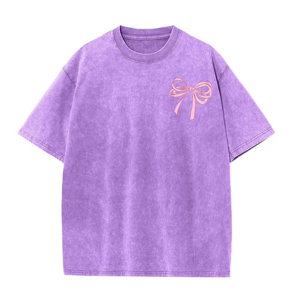 Christianartworkshop God Is Within Her Psalm 46:5 Bow Accent Unisex Washed T-shirt - image 23