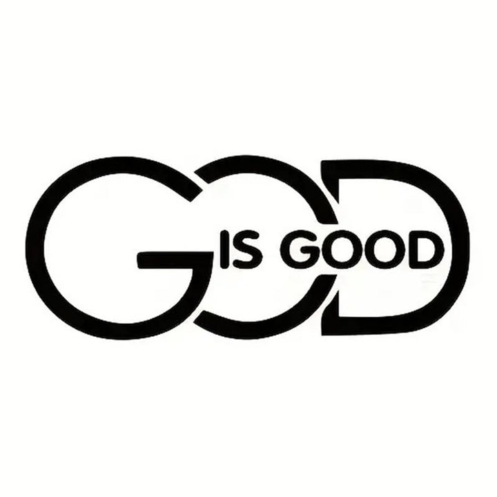 Christianartworkshop GOD IS GOOD Car Decal: Symbol of Faith and Blessing on the Road - Reflective Black - image 6