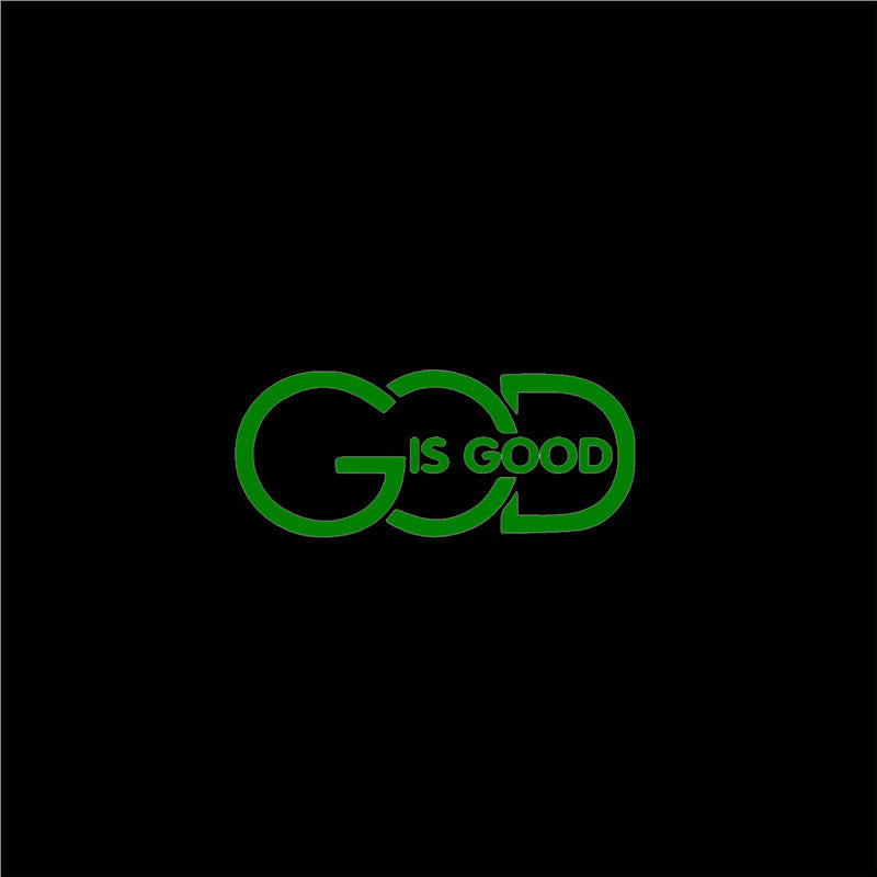 Christianartworkshop GOD IS GOOD Car Decal: Symbol of Faith and Blessing on the Road - Green - image 11