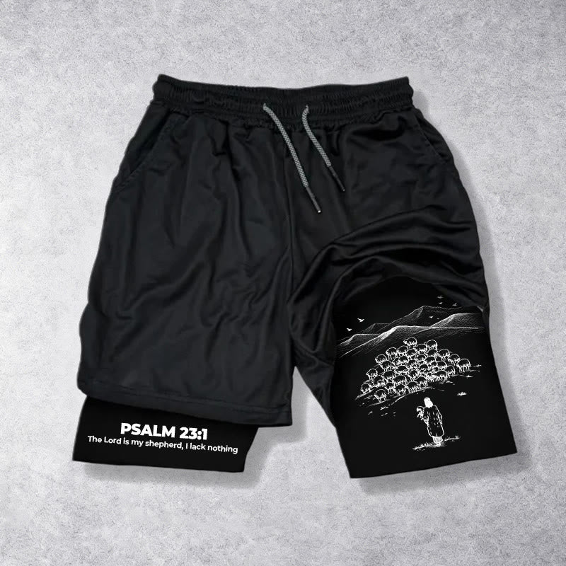 Christianartworkshop Psalm 23 Faithful Shepherd Printed Shorts - image 16