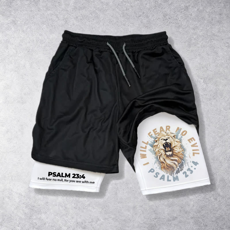 Christianartworkshop Psalm 23 I Will Fear No Evil Printed Shorts - image 4