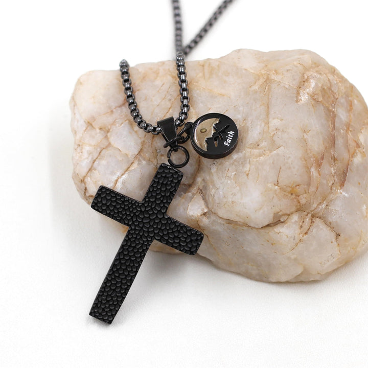 Christianartworkshop Textured Cross Mustard Seed Necklace: Metallic Charms for Spiritual Reminders - image 2