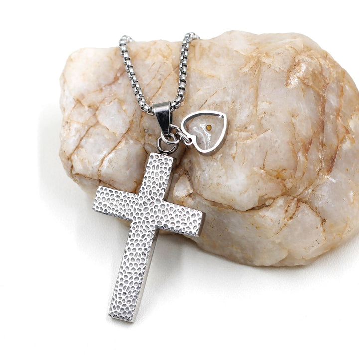 Christianartworkshop Textured Cross Mustard Seed Necklace: Metallic Charms for Spiritual Reminders - image 8