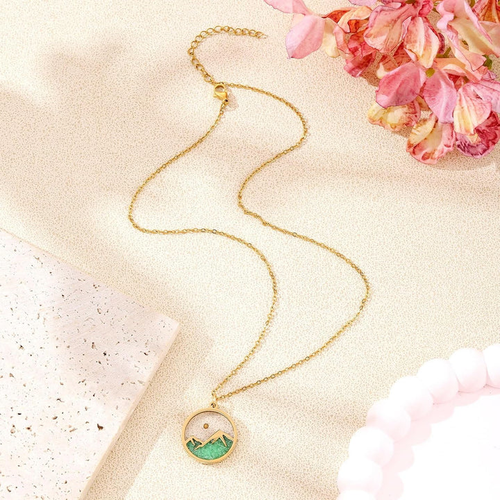 Christianartworkshop Glow-in-the-Dark Mustard Seed Mountain Necklace: A Symbol of Faith’s Light in Darkness - image 2