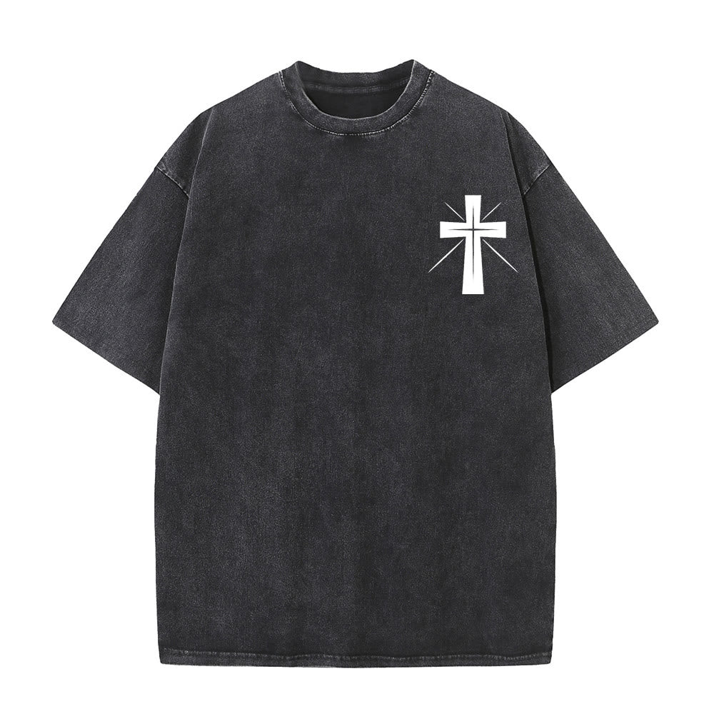 Christianartworkshop Seek First the Kingdom of God Unisex Washed T-Shirt - image 2