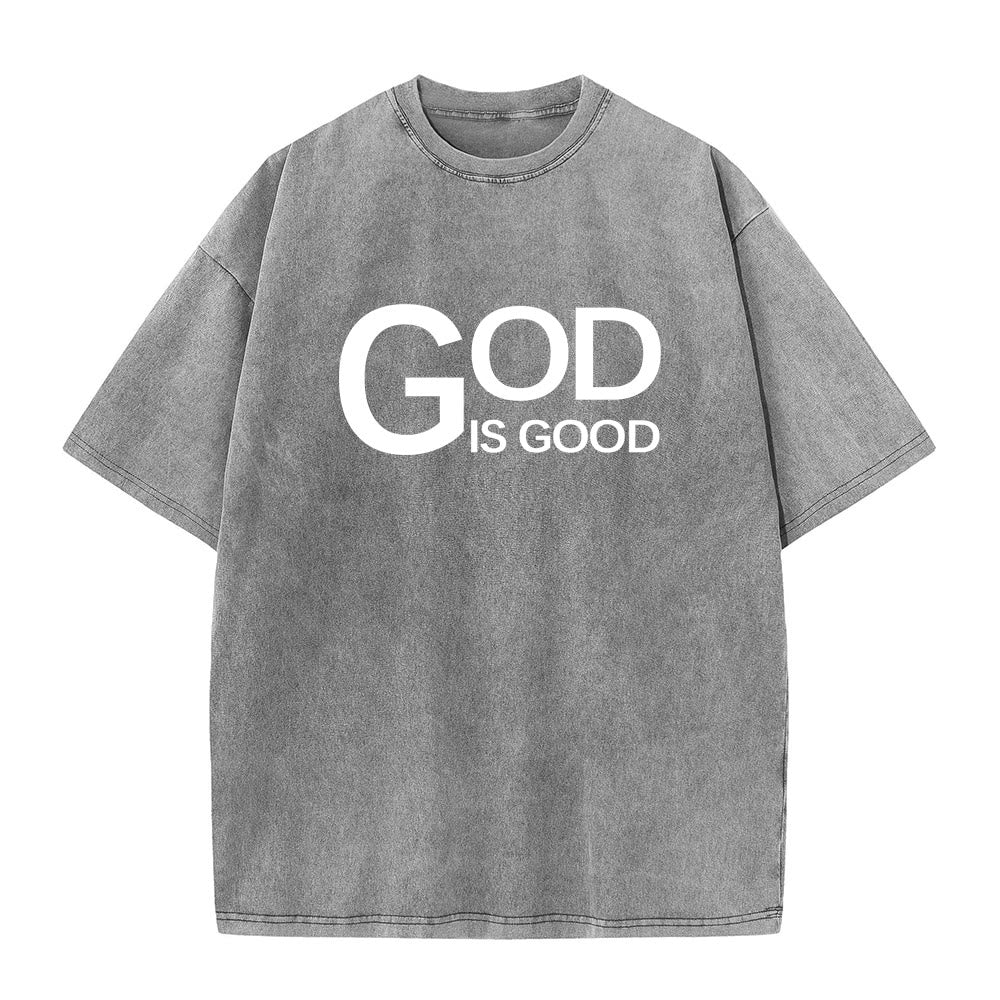 Christianartworkshop God Is Good Philippians 4:13 Cross Unisex Washed T-Shirt - image 5