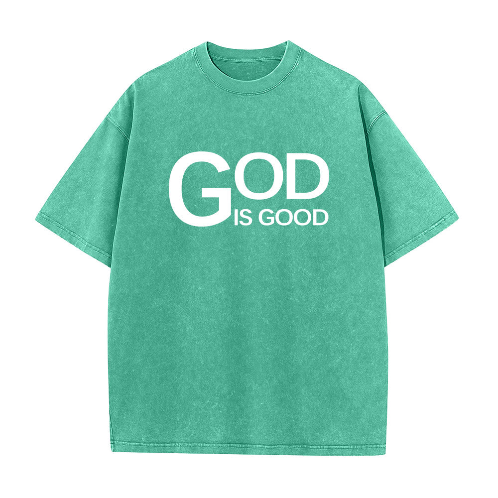 Christianartworkshop God Is Good Philippians 4:13 Cross Unisex Washed T-Shirt - image 7